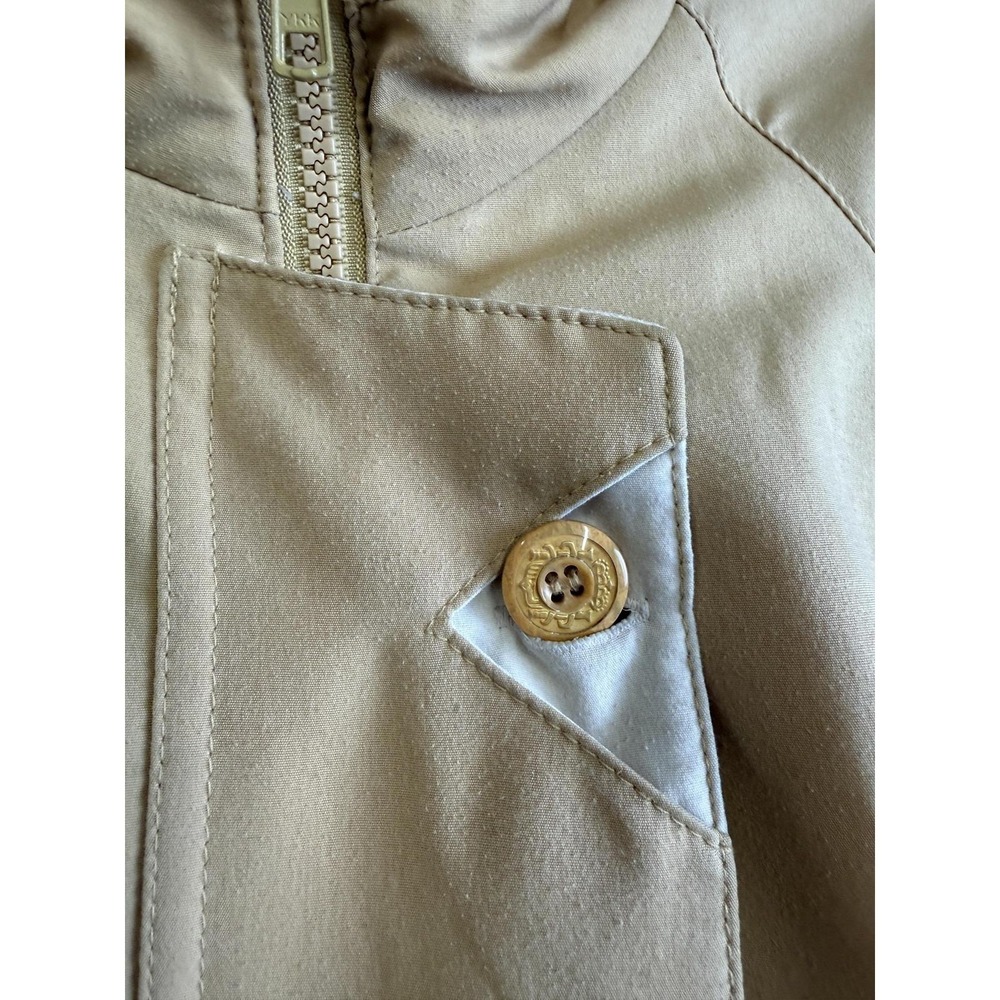 Vintage Innovations by‎ Izzi Jacket Womens Large Tan Zip Snap Drawstring 80s - Picture 5 of 16